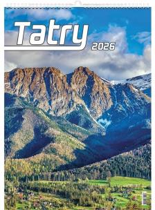 Kalendarz 2026 wieloplanszowy Tatry. Wydawca: Evena. Multiszop.pl Opakowanie Kalendarz 2026 wieloplanszowy Tatry