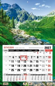 Opakowanie Kalendarz 2027 jednodzielny 3XL Tatry