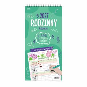 Opakowanie Kalendarz 2027 ścienny Planer rodzinny zielony