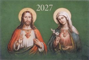 Okładka książki Kalendarz 2027 trójdzielny Serce Jezusa...