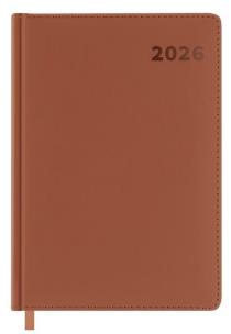 Kalendarz książkowy 2026 A5 brązowy EASY. Wydawca: Easy Stationery. Multiszop.pl Opakowanie Kalendarz książkowy 2026 A5 brązowy EASY