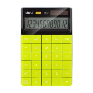 Opakowanie Kalkulator 12-pozycyjny zielony DELI