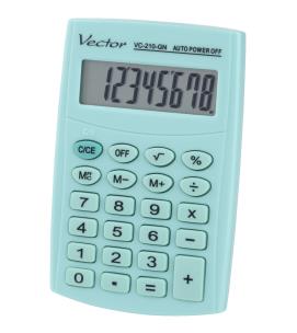 Opakowanie Kalkulator kieszonkowy Vector VC-210 GN