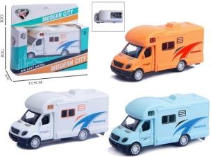 Kamper metalowy z napędem 1:38 MIX. Wydawca: Merkpol. Multiszop.pl Opakowanie Kamper metalowy z napędem 1:38 MIX