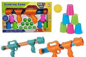 Opakowanie Karabin na piłeczki, z zestawem kubeczków...