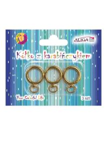 Opakowanie Karabińczyk w kształcie koła 4cm 3szt