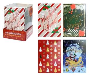 Opakowanie Karneciki Boże Narodzenie 40szt