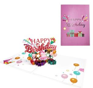 Opakowanie Karnet 12x18 cm + koperta 3D Happy Birthday