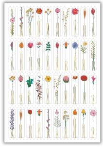 Opakowanie Karnet 12x18cm + koperta Kwiaty z łodygą