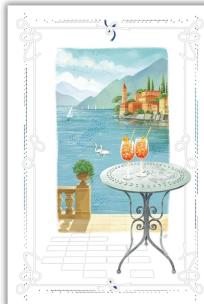 Opakowanie Karnet 12x18cm + koperta Nad jeziorem