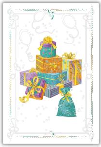 Opakowanie Karnet 12x18cm + koperta Prezenty