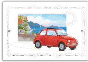 Opakowanie Karnet 12x18cm + koperta Samochód