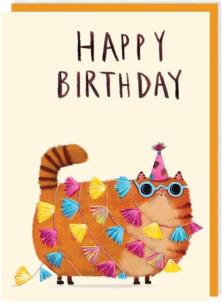 Opakowanie Karnet 223 Urodziny Imprezowy kot