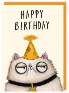 Opakowanie Karnet 307 Urodziny Przebiegły kot