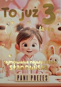 Opakowanie Karnet 3K Urodziny