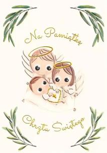 Opakowanie Karnet A4 chrzest Aniołki