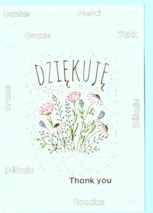 Opakowanie Karnet A5 Dziękuję - Bukiet kwiatów