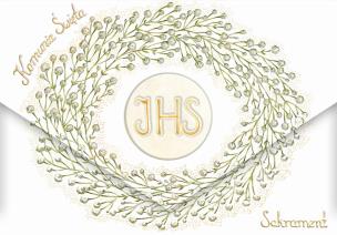 Opakowanie Karnet A5 Komunia Gipsówka