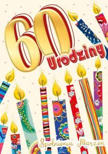 Opakowanie Karnet A5 Urodziny 60 - Świeczki