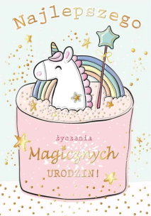 Opakowanie Karnet A5 Urodziny - Jednorożec