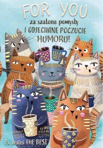 Opakowanie Karnet A5 Urodziny - Korpo koty