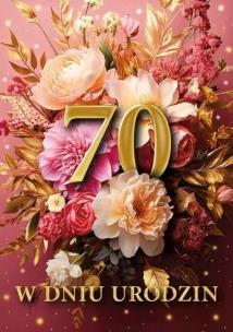 Opakowanie Karnet B6 3D Urodziny 70
