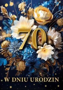 Opakowanie Karnet B6 3D Urodziny 70