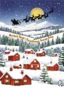 Opakowanie Karnet B6 Boże Narodzenie - Czerwone domki