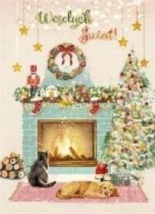 Opakowanie Karnet B6 Boże Narodzenie - Świąteczny kominek