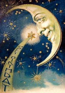 Karnet B6 brokat z kopertą Urodziny Księżyc. Wydawca: Madame Treacle. Multiszop.pl Opakowanie Karnet B6 brokat z kopertą Urodziny Księżyc