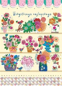 Opakowanie Karnet B6 Imieniny - Witryna kwiaciarni