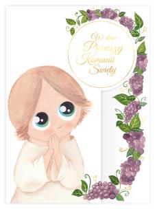 Opakowanie Karnet B6 Komunia. Anioł