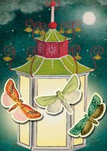 Opakowanie Karnet B6 POP-UP z kopertą Lampion i ćmy