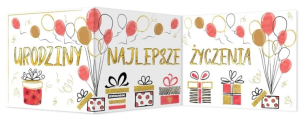 Opakowanie Karnet B6 składany Urodziny - Prezenty