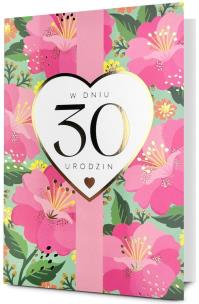 Opakowanie Karnet B6 Urodziny 30