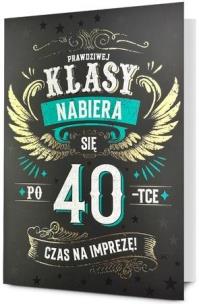 Opakowanie Karnet B6 Urodziny 40