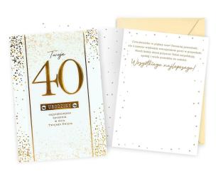 Opakowanie Karnet B6 Urodziny 40
