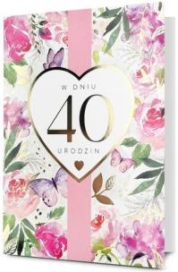 Opakowanie Karnet B6 Urodziny 40
