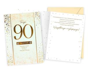 Opakowanie Karnet B6 Urodziny 90