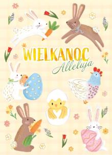 Opakowanie Karnet B6 Wielkanoc Zajączki
