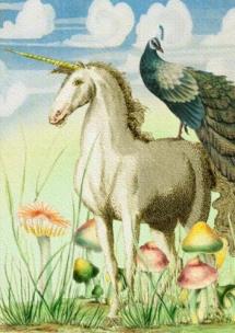 Karnet B6 z kopertą Jednorożec i paw. Wydawca: Madame Treacle. Multiszop.pl Opakowanie Karnet B6 z kopertą Jednorożec i paw