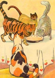 Karnet B6 z kopertą Koty na stole. Wydawca: Madame Treacle. Multiszop.pl Opakowanie Karnet B6 z kopertą Koty na stole