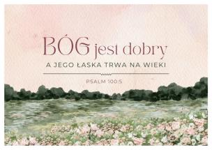 Opakowanie Karnet - Bóg jest dobry - łąka