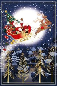 Opakowanie Karnet Boże Narodzenie - Flying Rudolph