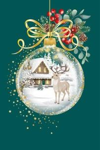 Opakowanie Karnet Boże Narodzenie - Jade Christmas Ball