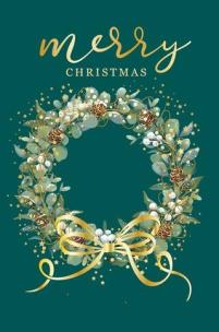 Opakowanie Karnet Boże Narodzenie - Jade Christmas Wreath