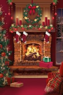 Opakowanie Karnet Boże Narodzenie - Ruby Fireplace