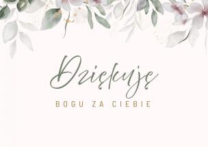 Opakowanie Karnet - Dziękuję Bogu za Ciebie - plamki