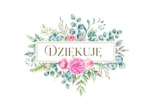 Opakowanie Karnet - Dziękuję - bukiet