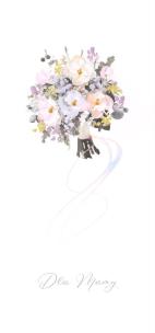 Opakowanie Karnet Dzień Matki DL M08 - Bukiet kwiatów